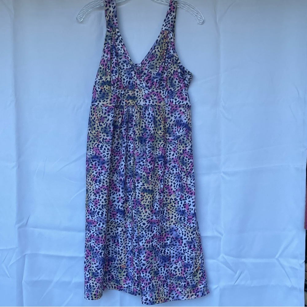 Faded Glory Y2K Retro Leopard Slip Dress Vintage 2000’s Womens XL 16/18